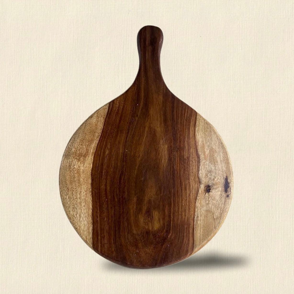 Circular Cutting Board Natural Wood