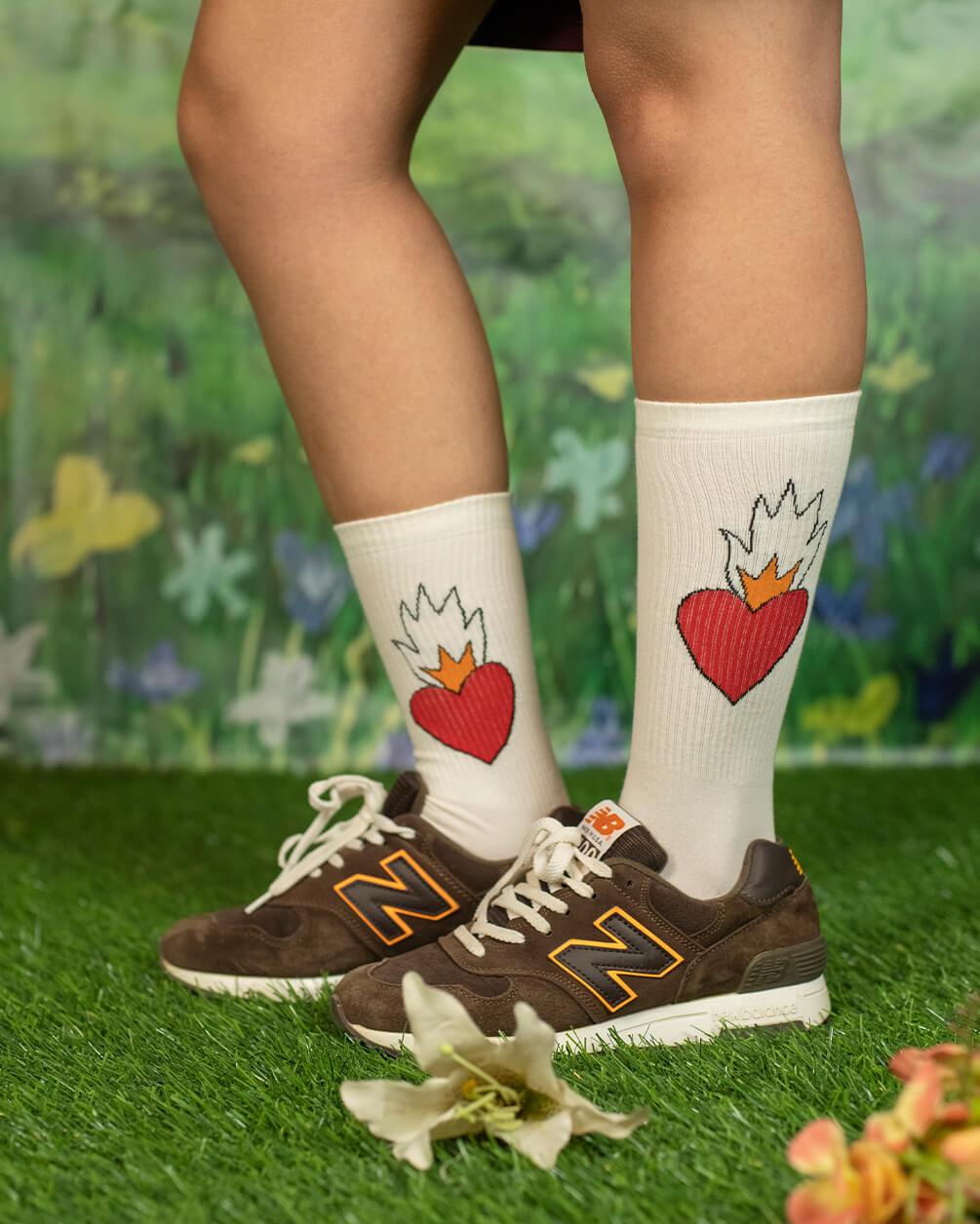 Burning Heart Neck Socks