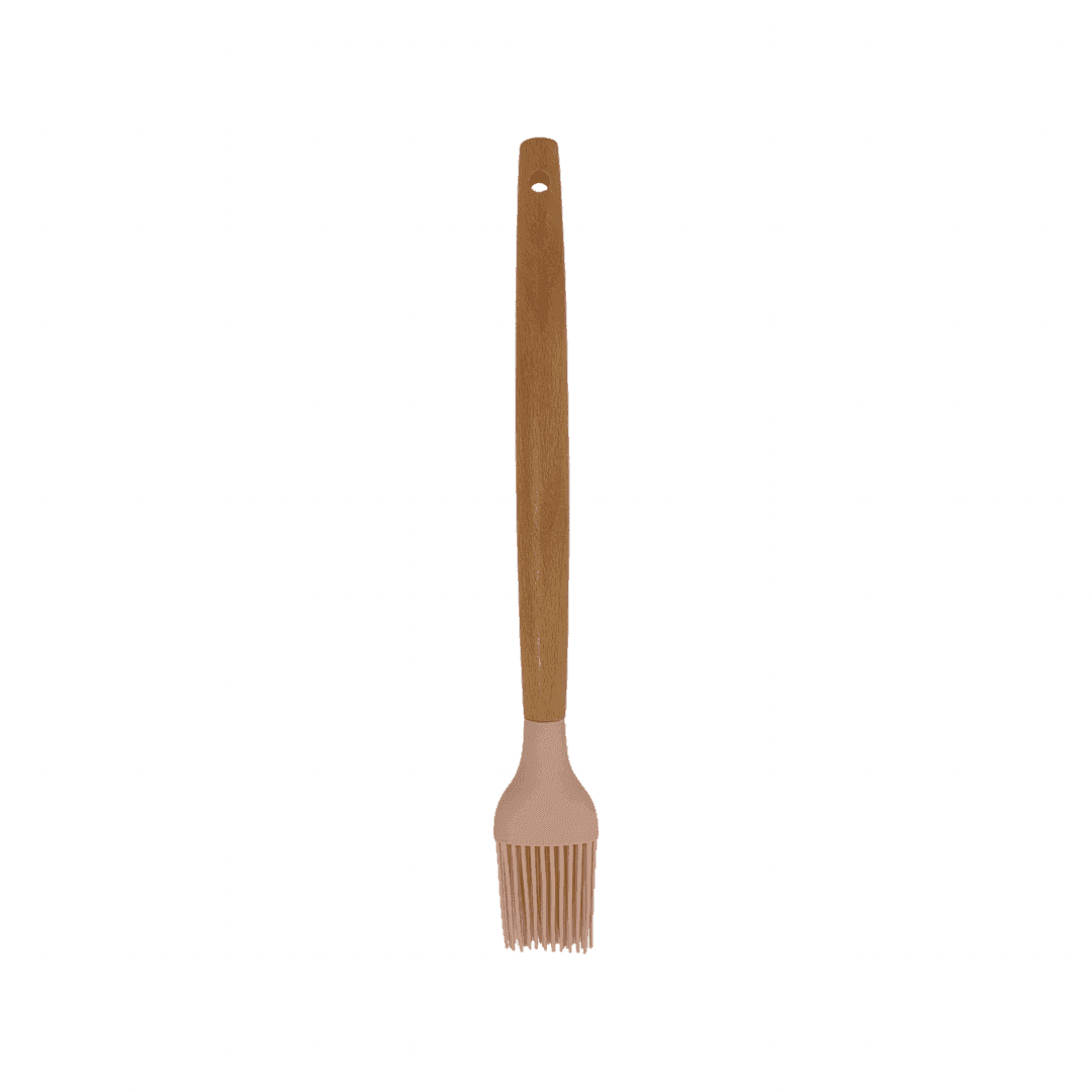 Cook Style - Silicone Kitchen Brush With Wooden Handle - Beige - 25x4cm - 520008245