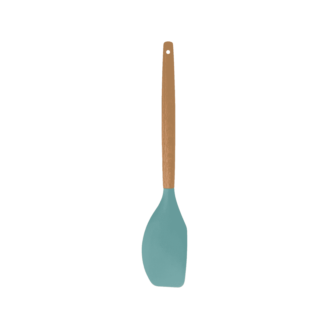 Cook Style - Silicone Kitchen Food Spatula With Wooden Handle - Mint Green - 35x8cm - 520008227