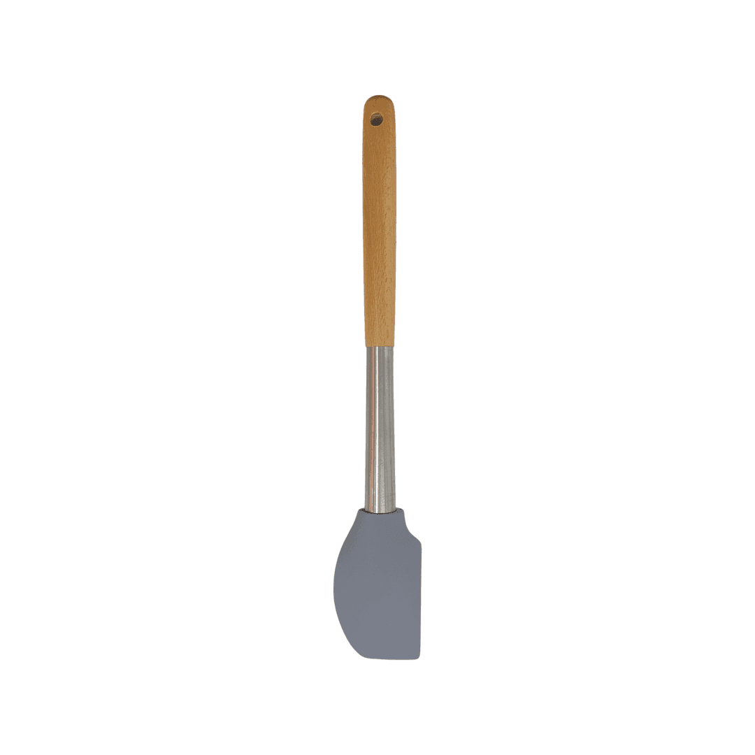 Cook Style - Silicone Kitchen Spatula With Wooden Handle - Grey - 25x4cm - 520008221