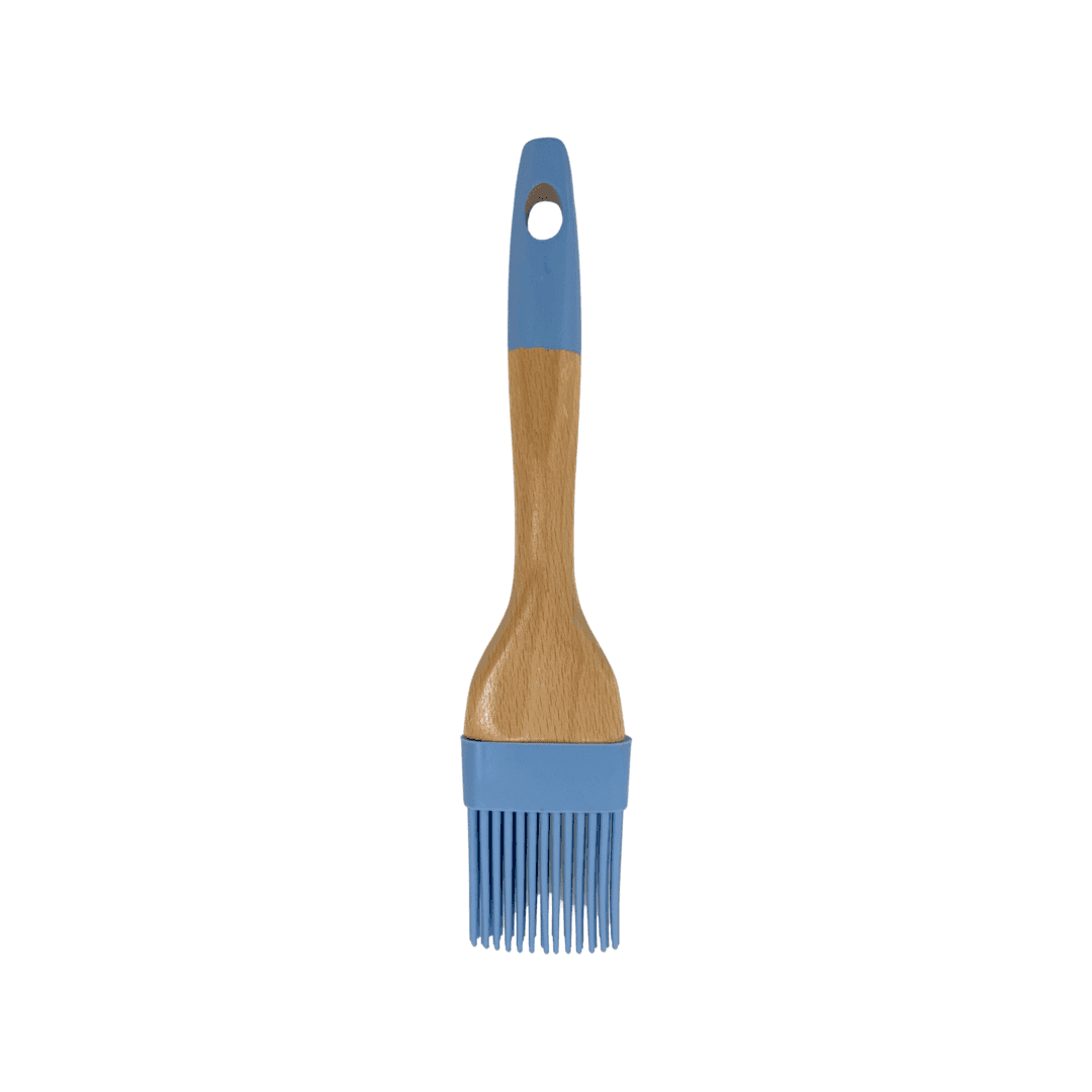 Tessie & Jessie - Silicone Kitchen Brush With Wooden Handle - Blue - 35x8cm - 520008074