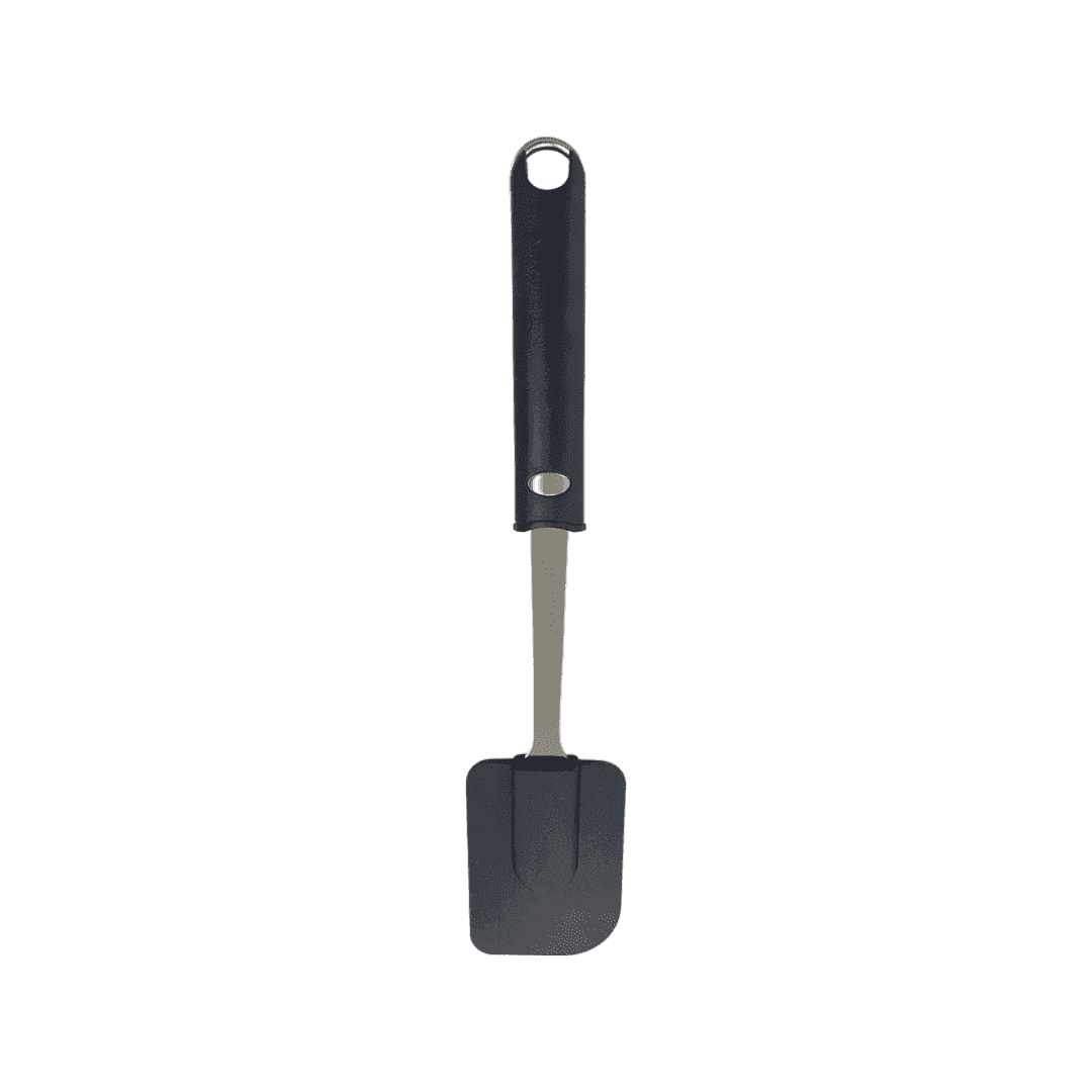 Tessie & Jessie - Silicone Kitchen Spatula With Stainless Steel Handle - Black - 25x4cm - 520008068