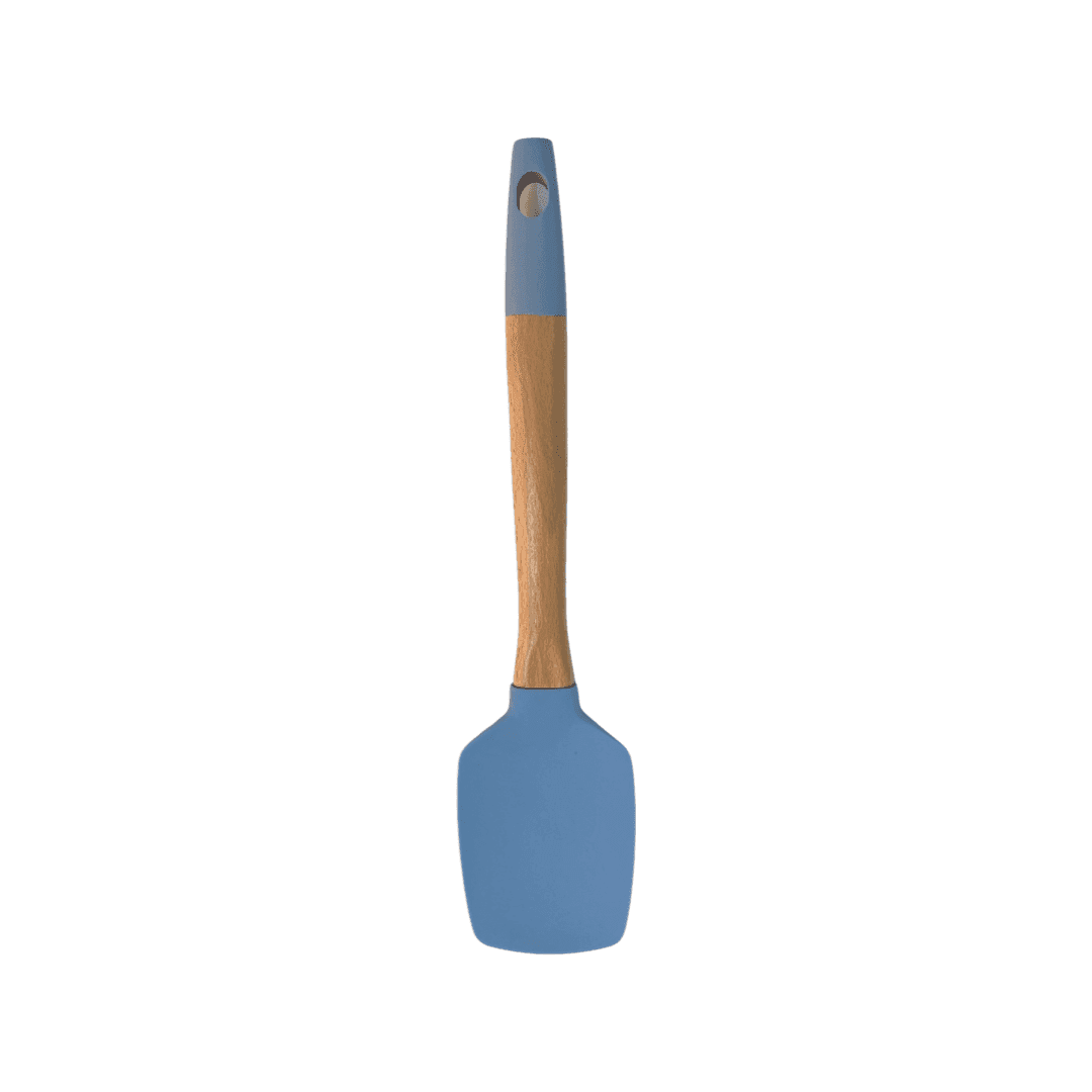 Tessie & Jessie - Silicone Spatula With Wooden Handle - Blue - 35x8cm - 520008076