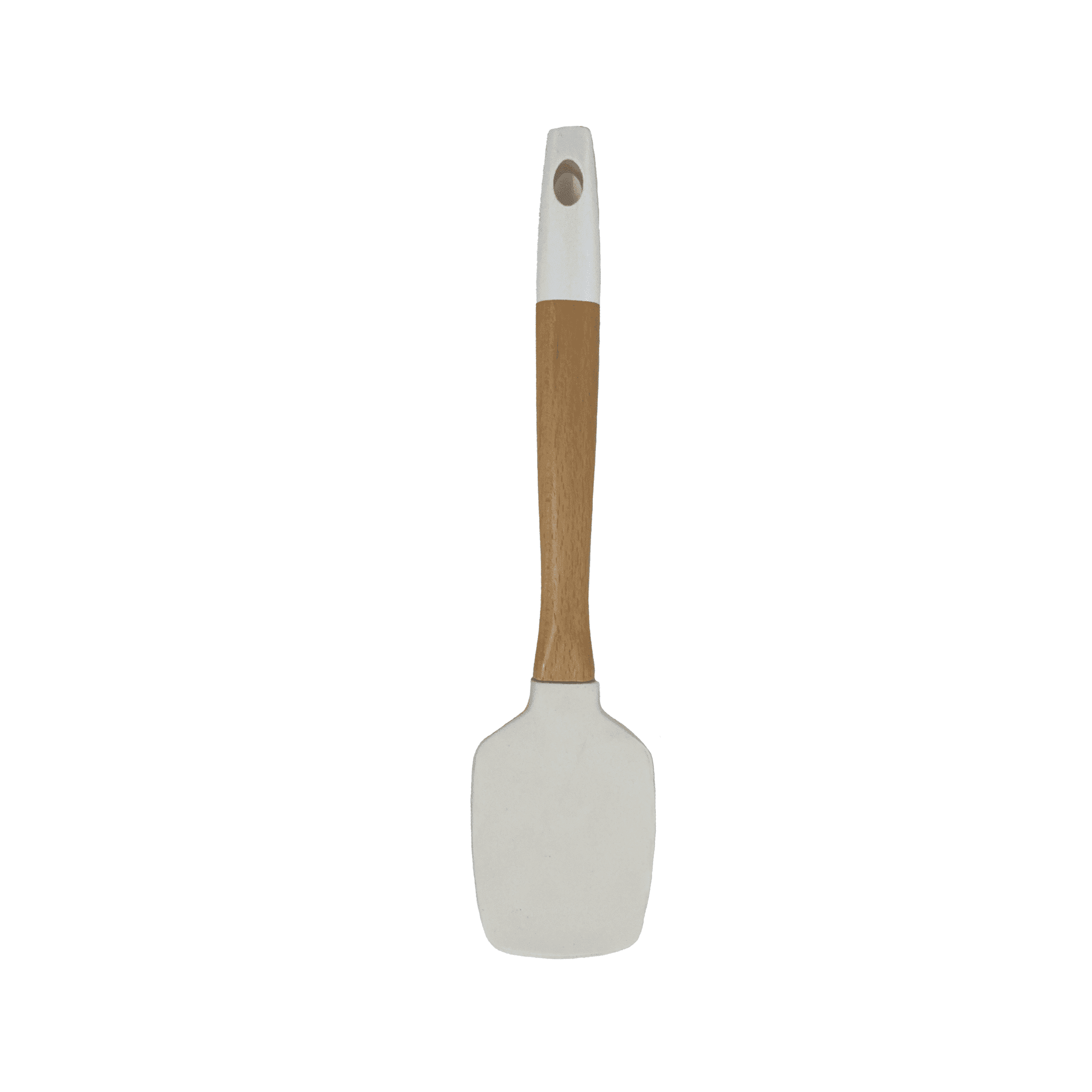 Tessie & Jessie - Silicone Spatula With Wooden Handle - White - 35x8cm - 520008077