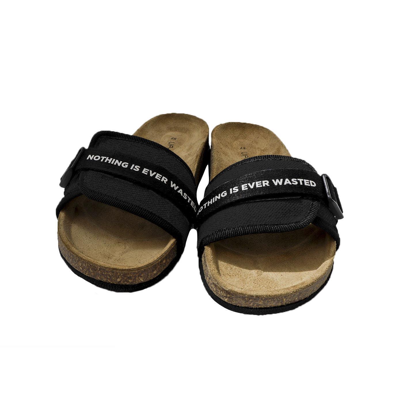 Footprint Slippers - Black